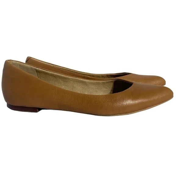 - CC Corso Como Tan Leather Julia Ballet Flat Almond Toe
