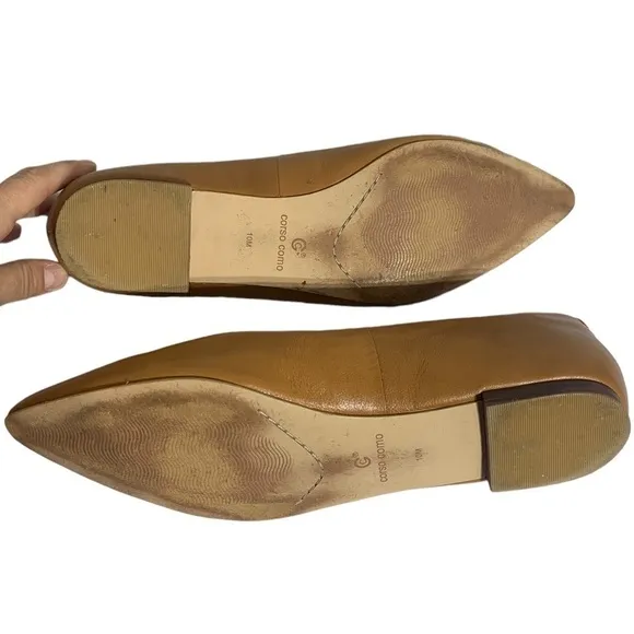 - CC Corso Como Tan Leather Julia Ballet Flat Almond Toe