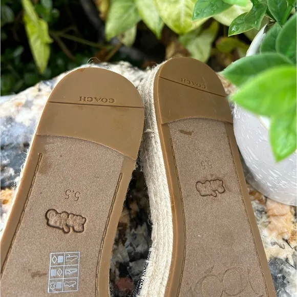 - Coach Dillon Jacquard Espadrilles signature CC logo canvas size  5.5 brand…