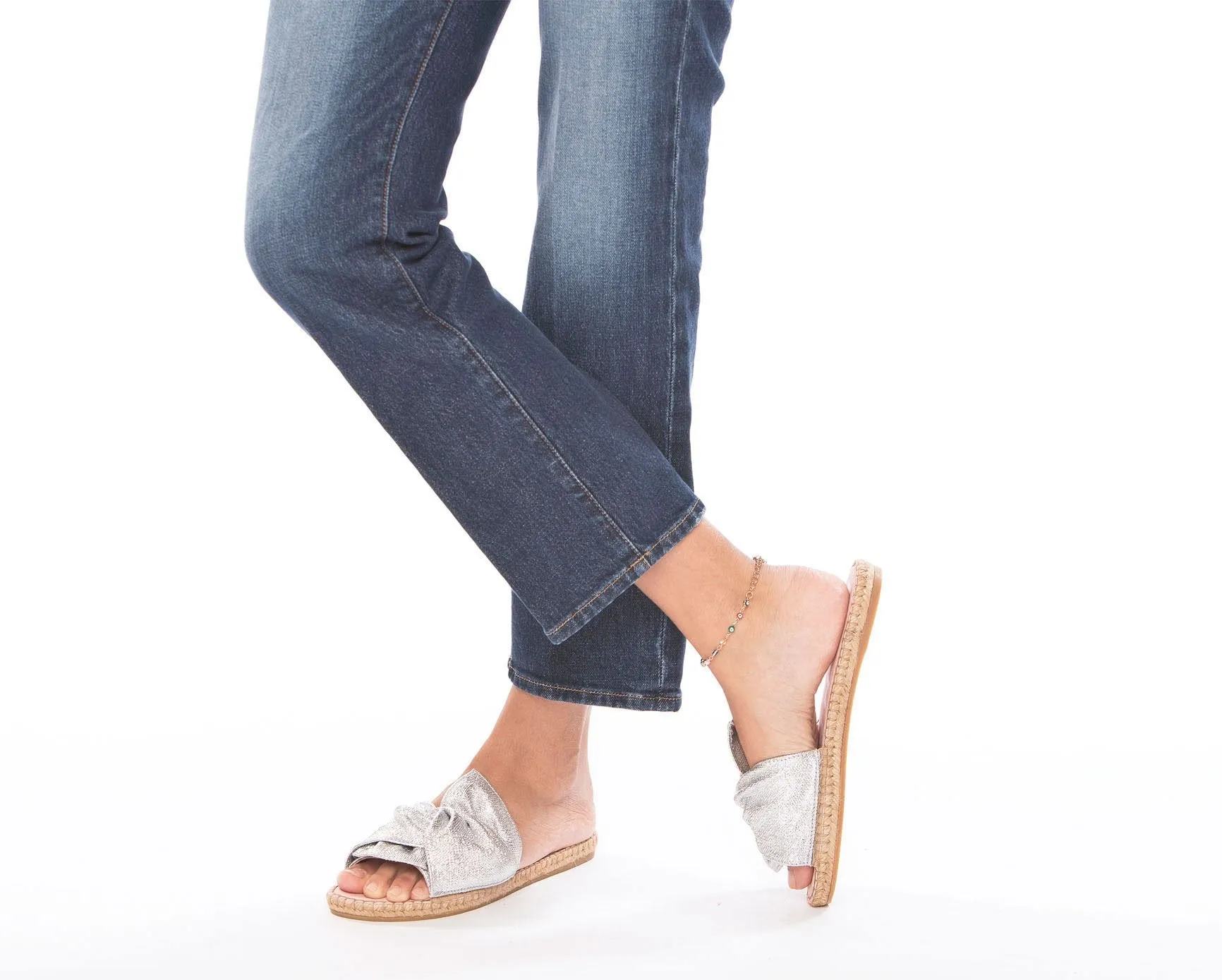 - Flat Express shipping Angeles with Sandals Silver Knot Discounted delivery Los -