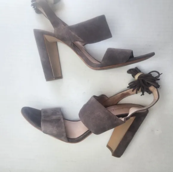 🌸 Madewell | Suede Ankle Strap Sandals, 10