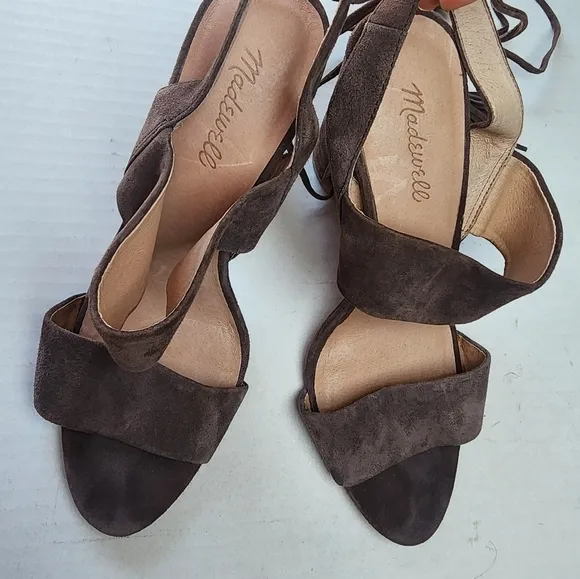 🌸 Madewell | Suede Ankle Strap Sandals, 10
