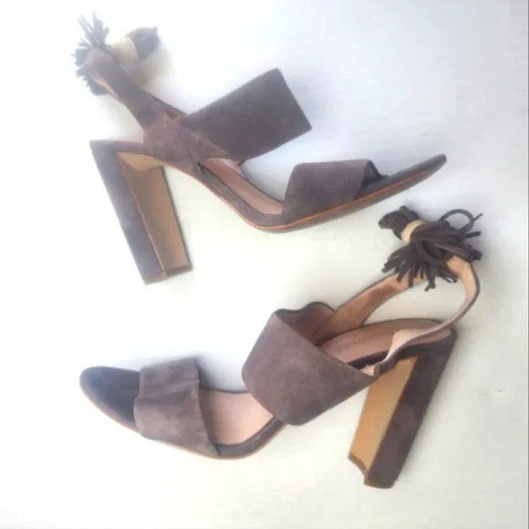 🌸 Madewell | Suede Ankle Strap Sandals, 10