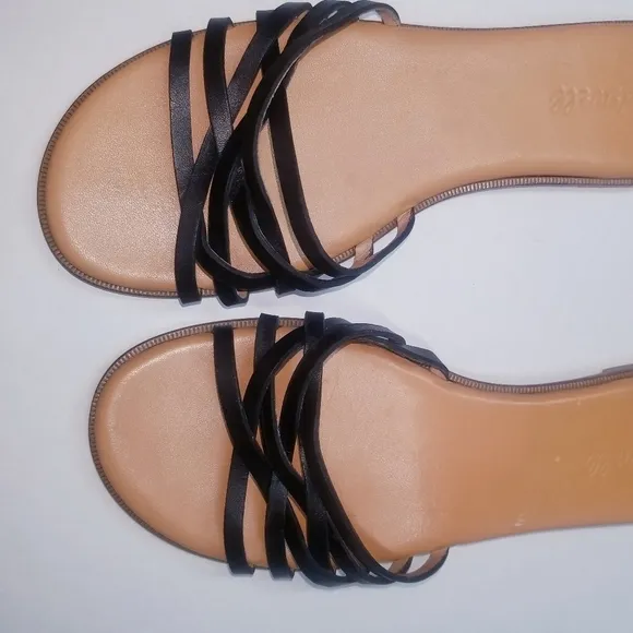 🌸 Madewell | Tracie Crisscross Leather Slip on Sandals size 7