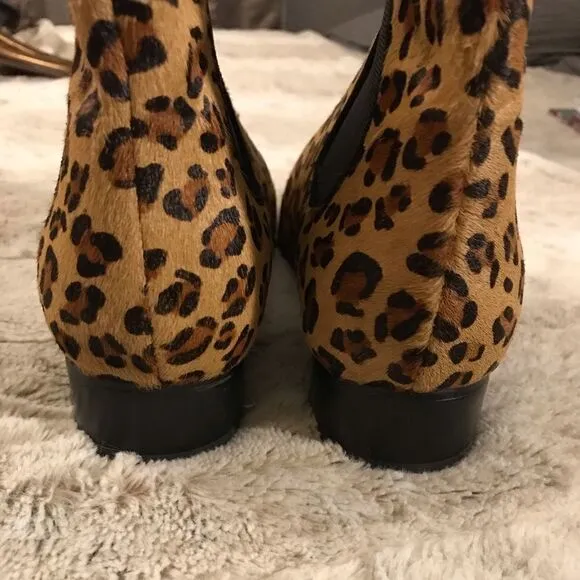 : : NICOLE MILER LIKE NEW Chelsea Cheetah/Leopard Print Ankle Boots Booties : :