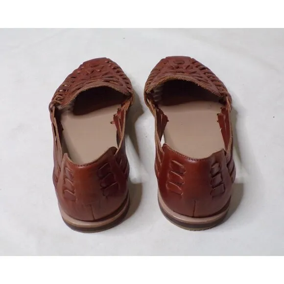 🆕 NISOLO Huarache Moccasins Loafers Shoes Cushioned Brown Leather 11