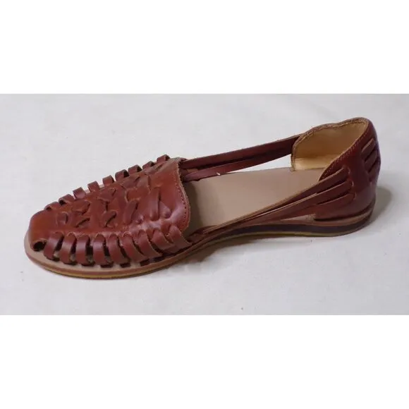 🆕 NISOLO Huarache Moccasins Loafers Shoes Cushioned Brown Leather 11