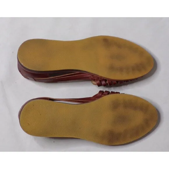 🆕 NISOLO Huarache Moccasins Loafers Shoes Cushioned Brown Leather 11