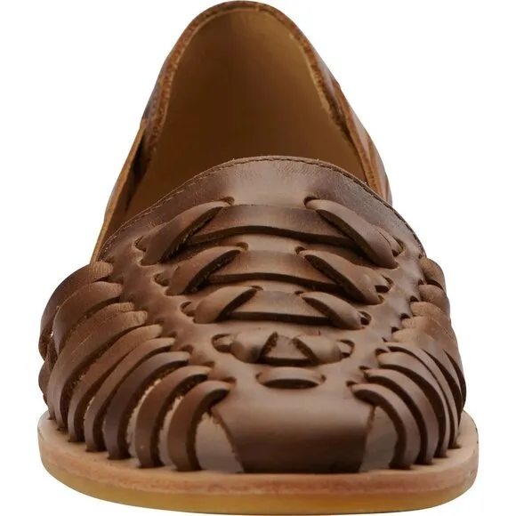 🆕 NISOLO Huarache Moccasins Loafers Shoes Cushioned Brown Leather 11
