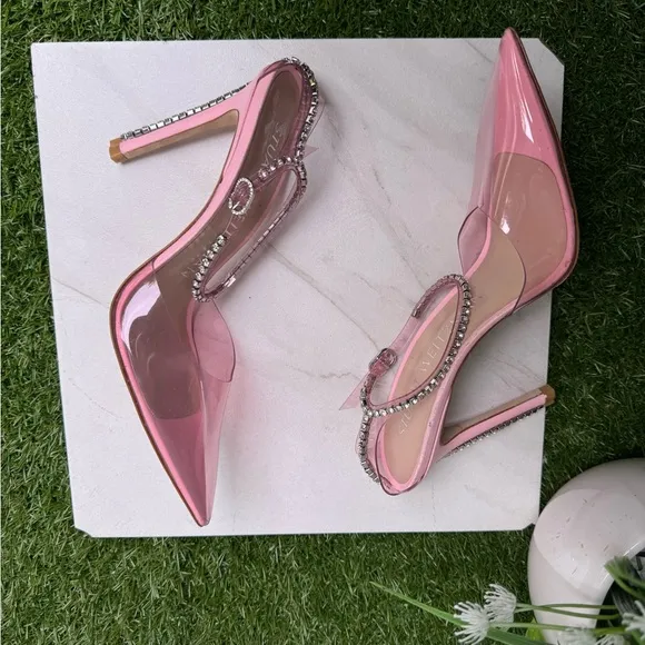 - Stuart WeitzmanGlam 100 Strap Pumps Color: Pink/Clear size 7