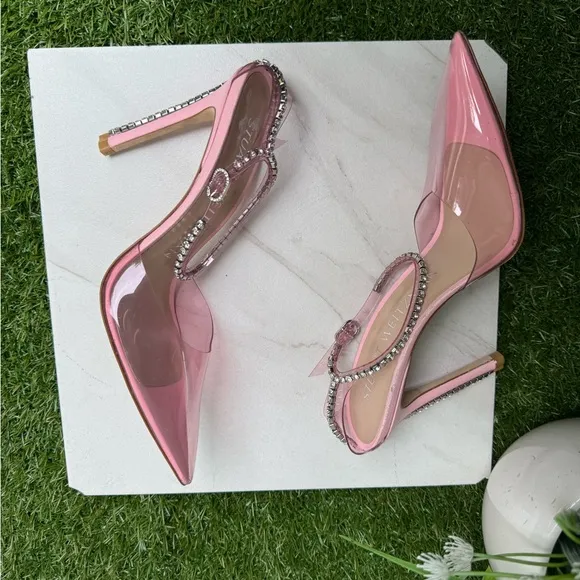 - Stuart WeitzmanGlam 100 Strap Pumps Color: Pink/Clear size 7