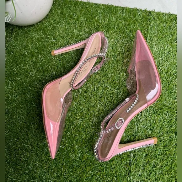 - Stuart WeitzmanGlam 100 Strap Pumps Color: Pink/Clear size 7