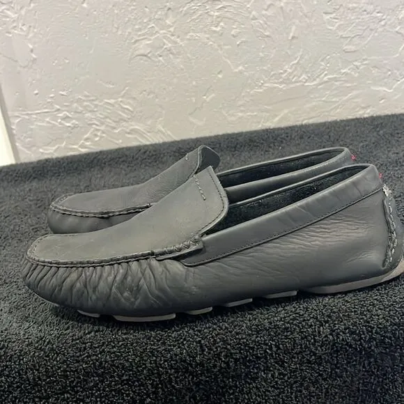 🔥🔥 UGG Australia UGG HENRICK Black  DRIVING Loafer SHOES Men Sz 10/10.5 - EUC