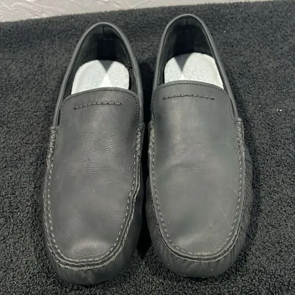 🔥🔥 UGG Australia UGG HENRICK Black  DRIVING Loafer SHOES Men Sz 10/10.5 - EUC