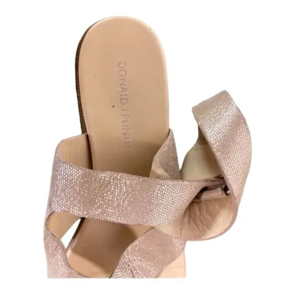 #100 DONALD J PLINER Champagne Ankle Strap Sandals