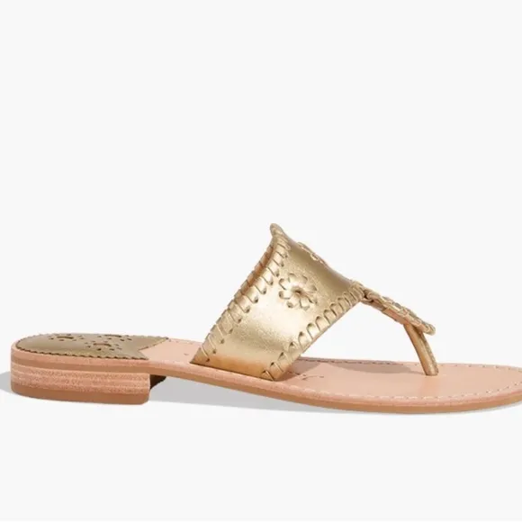 10.5 🔖 JACK ROGERS Women's Jacks Slip-On Flat Sandals Platinum