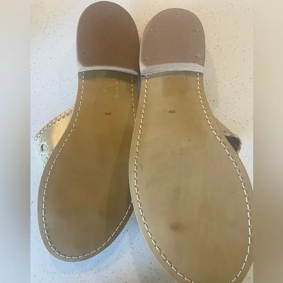 12 🔖 JACK ROGERS Women's Jacks Slip-On Flat Sandals Platinum