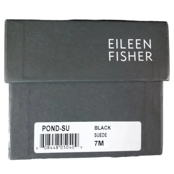 $195 Eileen Fisher Pond Flats 7 MOST BEAUTIFUL BALLET FLATS EVER Black Soft NIB