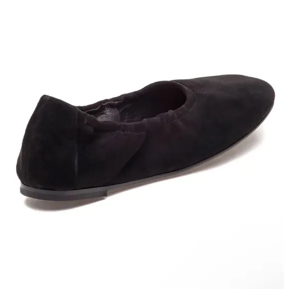 $195 Eileen Fisher Pond Flats 7 MOST BEAUTIFUL BALLET FLATS EVER Black Soft NIB