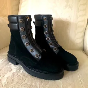 $230 Kurt Geiger jeweled combat boots size39/8.5