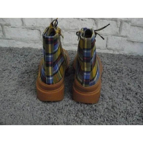 $350 Jeffrey Campbell Anthropologie Plaid Platform High Top Sneakers 7.5 NEW