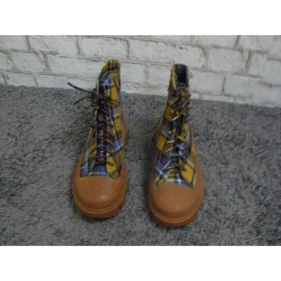 $350 Jeffrey Campbell Anthropologie Plaid Platform High Top Sneakers 7.5 NEW