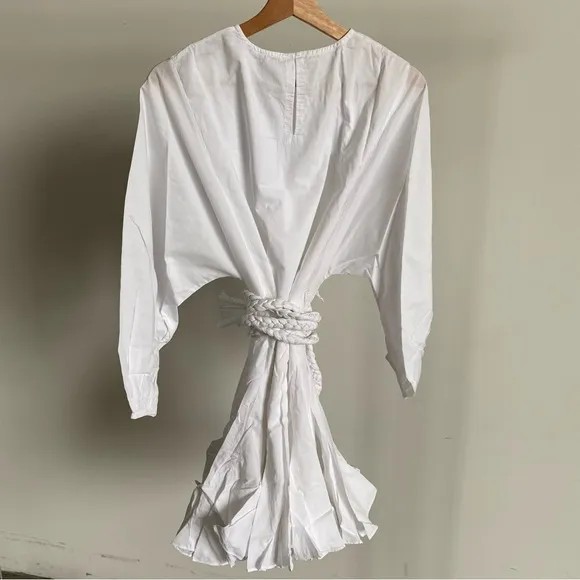 $395 NWT Rhode Ella Cotton Dress in White Sz Medium