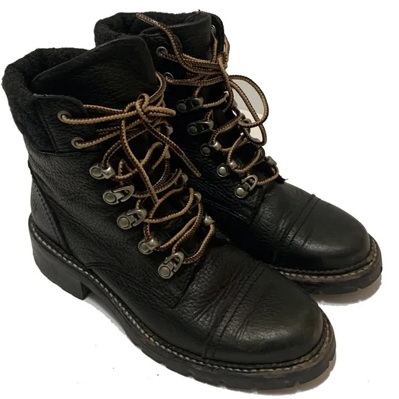 5.5 / Frye Black Combat Boots