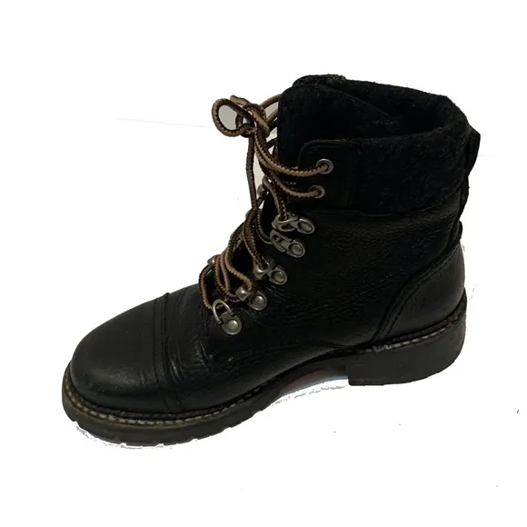 5.5 / Frye Black Combat Boots
