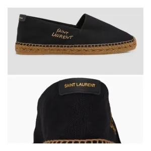 $695 Saint Laurent Men's Black Espadrilles