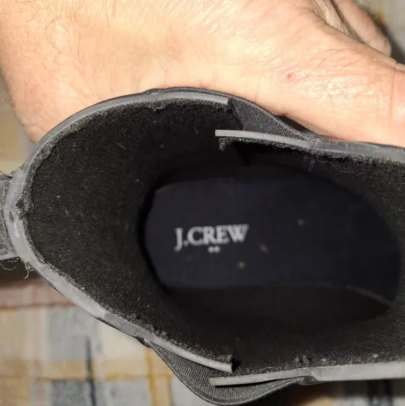 A pair of J. Crew Kenton Chelsea boots in a men's size 10. Like new condition