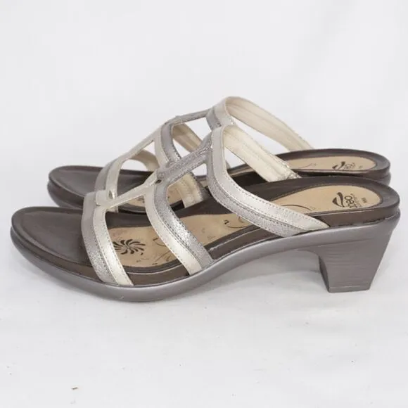 Abeo Glynis Metallic Slip On Wedge Sandals, Size 9