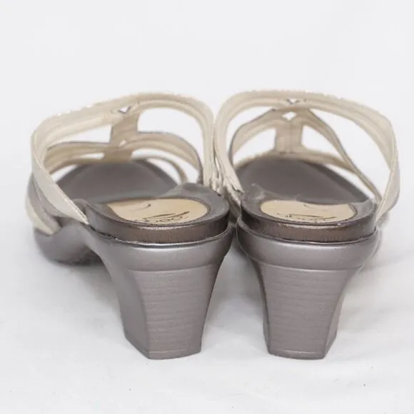 Abeo Glynis Metallic Slip On Wedge Sandals, Size 9