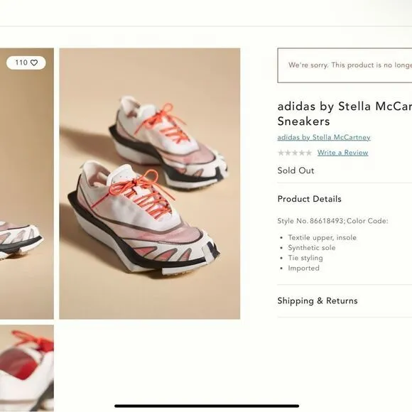 Addis by Stella McCartney Women's Earthlight 2.0 Low Top Sneakers NWT