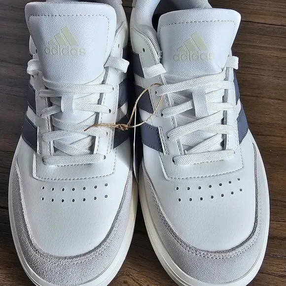 Adidas  Court block Athletic Low Top Sneakers White/Gray IF6506 Men's 8.5