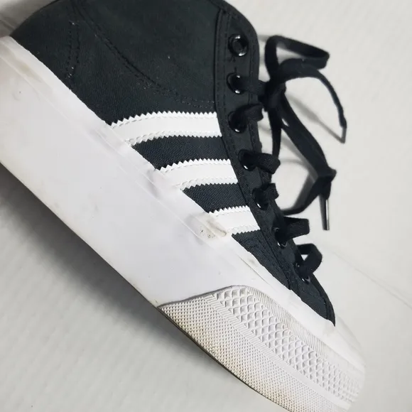 ADIDAS GIRL'S NIZZA ORTHOLITE PLATFORM SNEAKERS SIZE 4