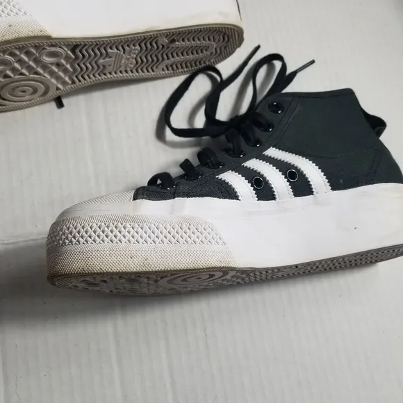 ADIDAS GIRL'S NIZZA ORTHOLITE PLATFORM SNEAKERS SIZE 4