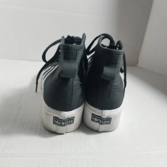 ADIDAS GIRL'S NIZZA ORTHOLITE PLATFORM SNEAKERS SIZE 4