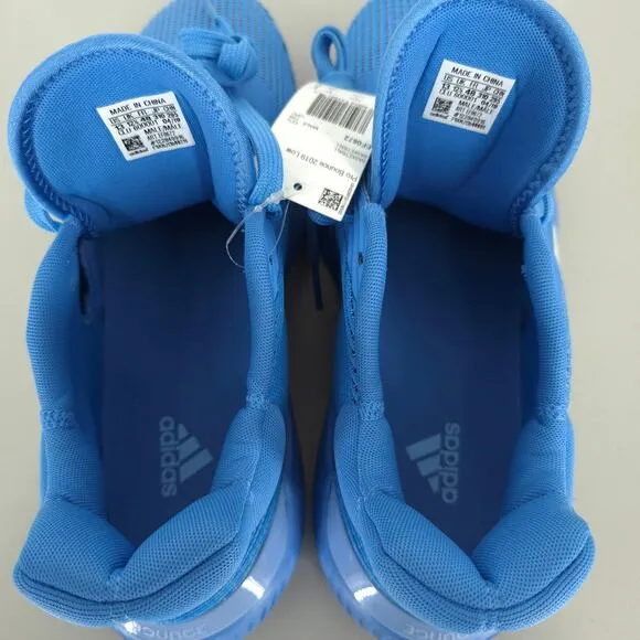 Adidas Men's Pro Bounce 2019 Low Light Blue Basketball Sneakers Size 13 NWT