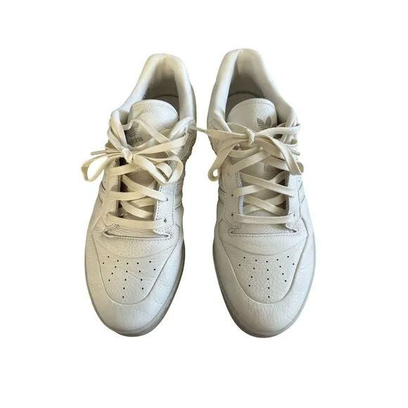 ADIDAS Men’s Rivalry Low Lux White Leather Sneakers Size 12