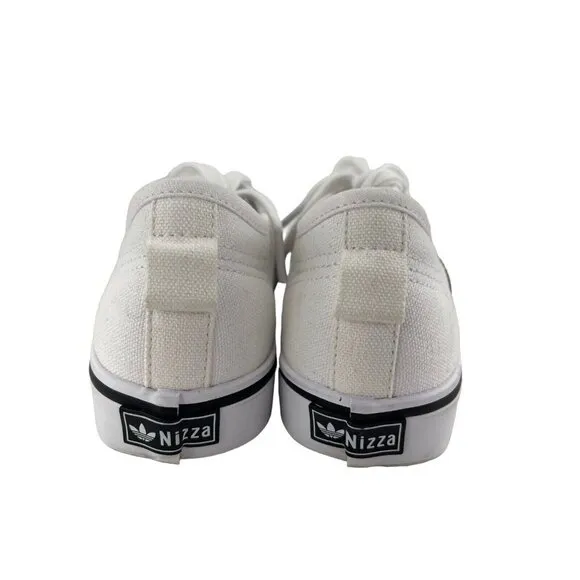 Adidas Nizza J EF5140 Kids Unisex White Lace Up Low Top Sneakers Size 7