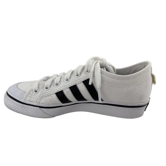 Adidas Nizza J EF5140 Kids Unisex White Lace Up Low Top Sneakers Size 7