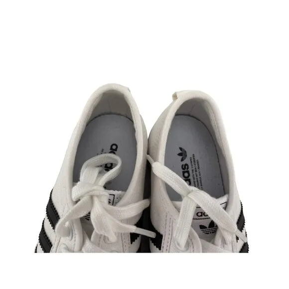 Adidas Nizza J EF5140 Kids Unisex White Lace Up Low Top Sneakers Size 7