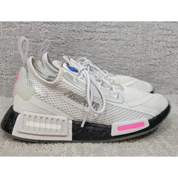 ADIDAS NMD_R1 Spectoo Low Cloud Boys Size 5 White Low Top Athletic Sneakers Shoe