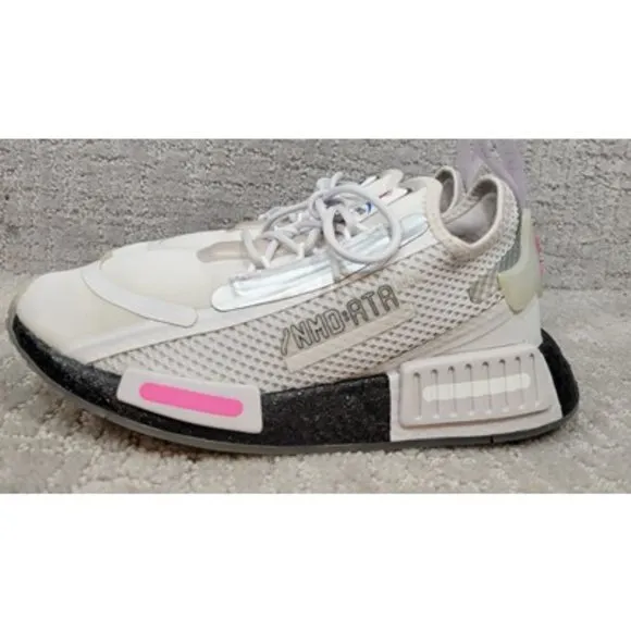 ADIDAS NMD_R1 Spectoo Low Cloud Boys Size 5 White Low Top Athletic Sneakers Shoe