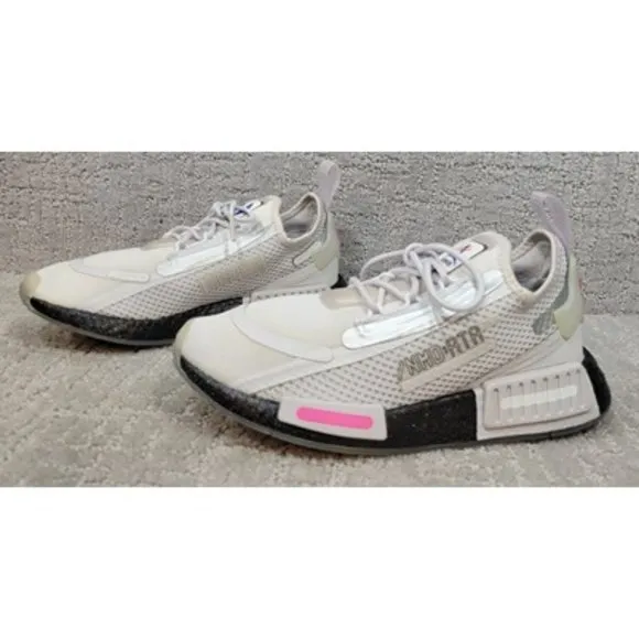 ADIDAS NMD_R1 Spectoo Low Cloud Boys Size 5 White Low Top Athletic Sneakers Shoe