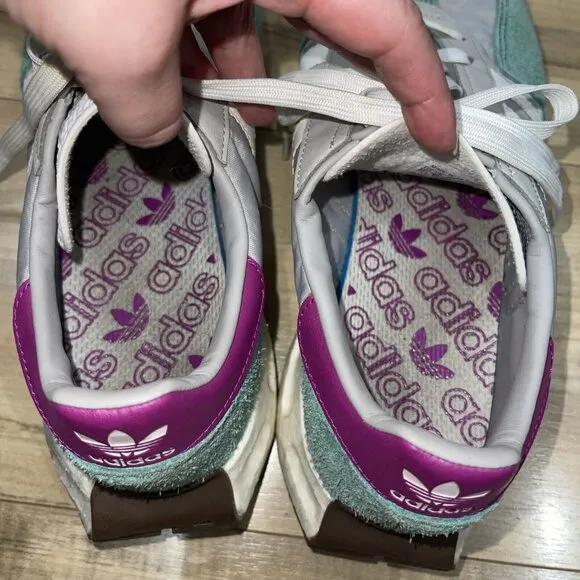 Adidas Retropy E5 Men's 10.5 Gray Collegiate Green Athletic Low Top Sneakers