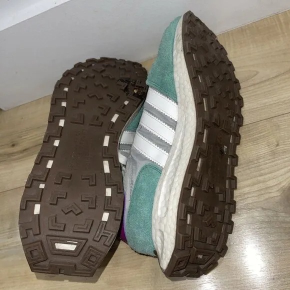 Adidas Retropy E5 Men's 10.5 Gray Collegiate Green Athletic Low Top Sneakers