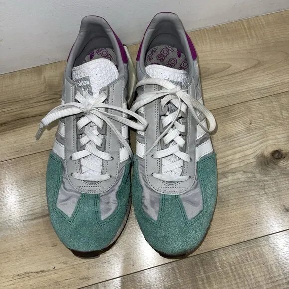 Adidas Retropy E5 Men's 10.5 Gray Collegiate Green Athletic Low Top Sneakers