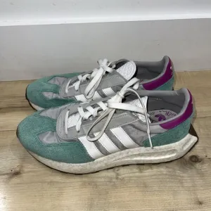 Adidas Retropy E5 Men's 10.5 Gray Collegiate Green Athletic Low Top Sneakers
